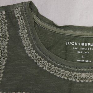 T Shirt Peasant Top Khaki